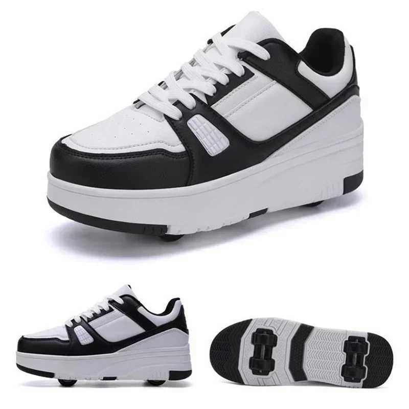 Athletic Outdoor Fashion Roller Skate Shoes Kids Children Casual Sports Toy Gift Games Boys 4 Whls Sneakers Girls Boots Ultra Light Rollerskate H24101