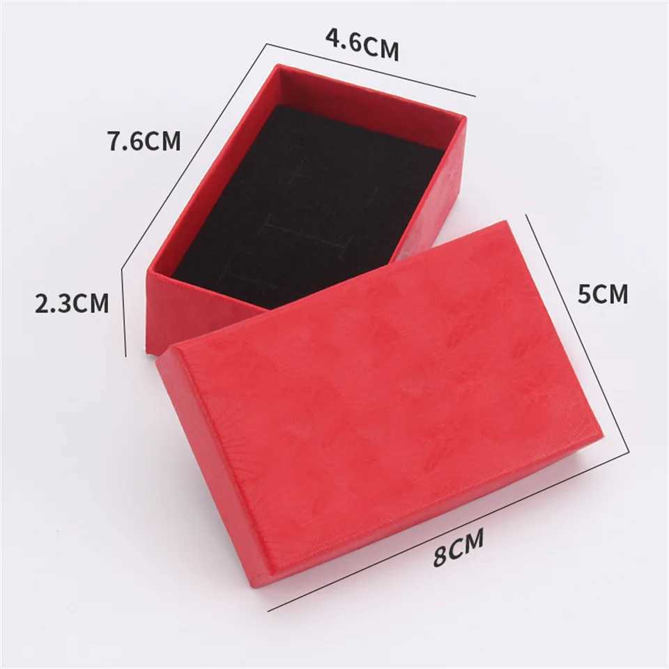 Paper jewelry packaging color box ring necklace storage organizer bracelet earring display stand wedding gift wholesale W241019