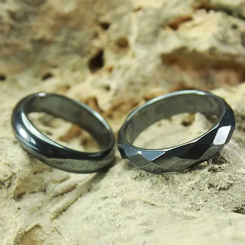 6-12 female hematite ring non-magnetic natural stone finger ring geometric design finger ring party jewelry gift Y241019