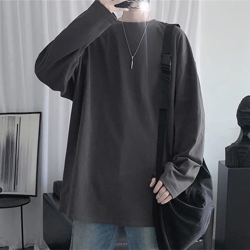 Spring/Autumn Long sleeved T-shirt Mens O-neck Long T-shirt Mens Fashion Casual Comfortable Long T-shirt Mens 241018