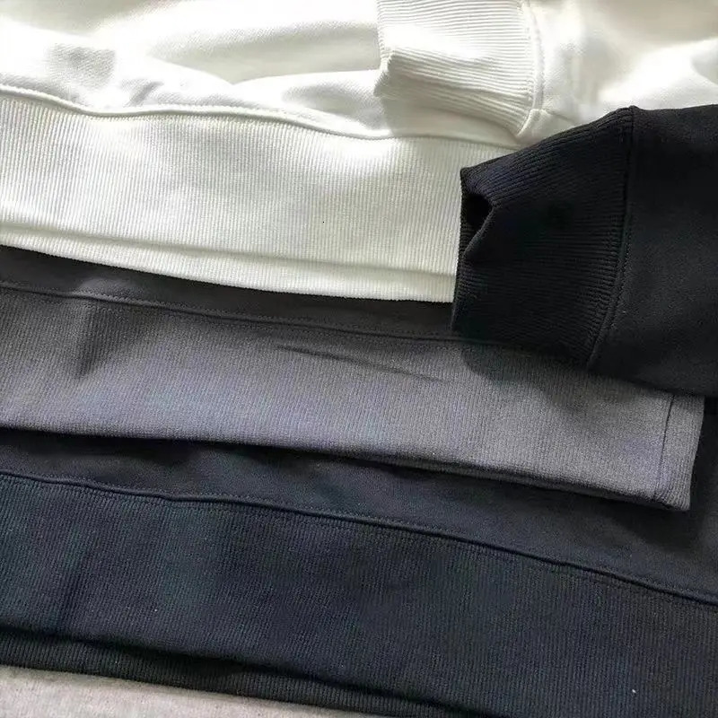Fall Mens Solid Color Long Sleeve Sweater Hoodie Cotton Loose Comfortable Stone and Womens Sweaters 241010