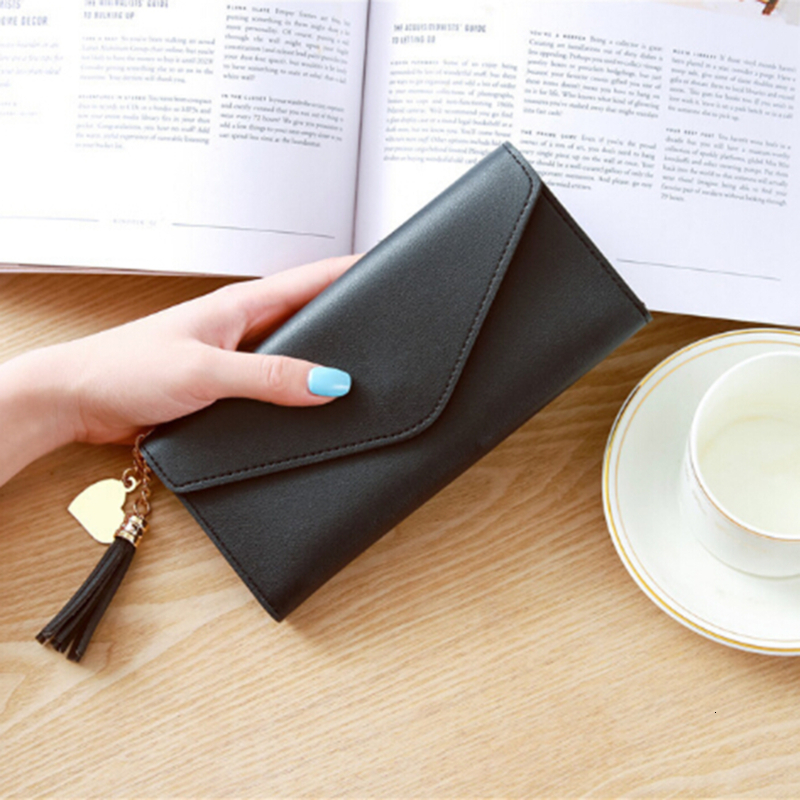 2024 Fashion Women's Wallet Zipper Wallet Black Light Grey Red Long Handbag Wallet Soft PU Leather Money Bag