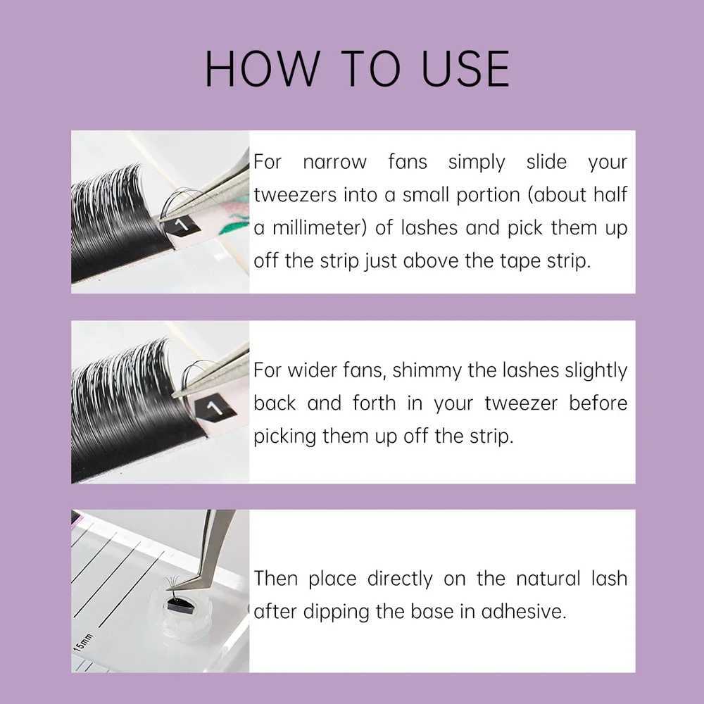 Yelix 0.07 Thickness Easy Fanning Eyelash Extensions 8-25mm Soft Faux Cils Volume Russe Natural Eyelashes Individual Eye LashesXJ241019