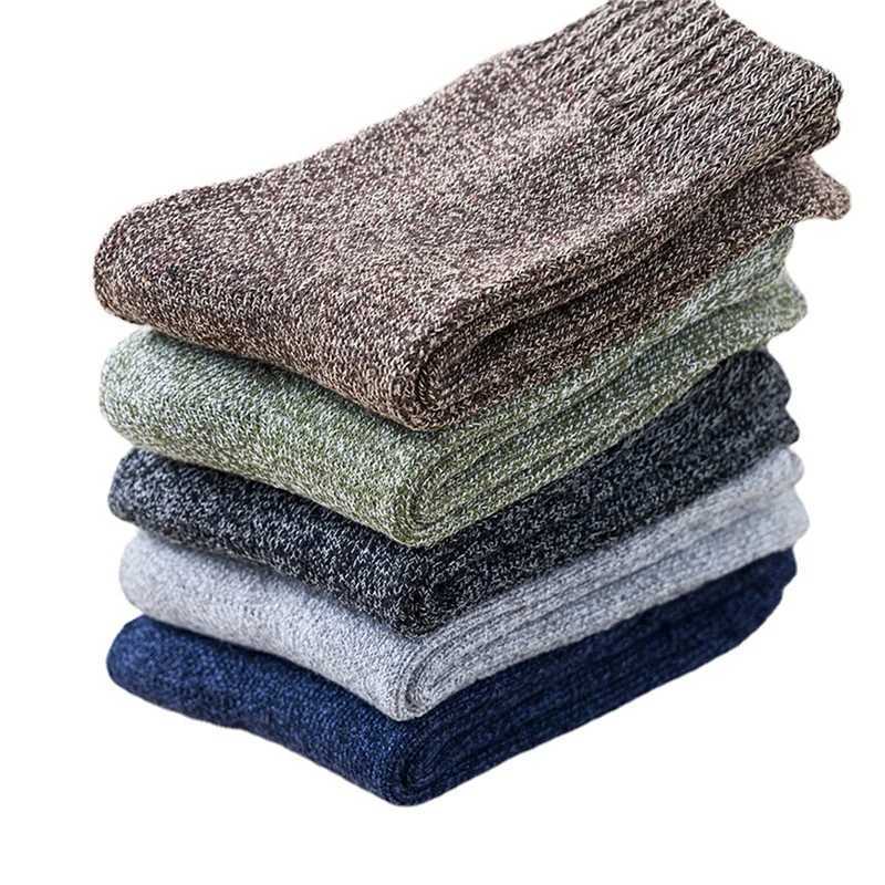 1 Pair Of Padded Thickened Winter Terry Socks Mens Super Thick Warm Winter Towel Socks Cold Snow SocksXJ241019