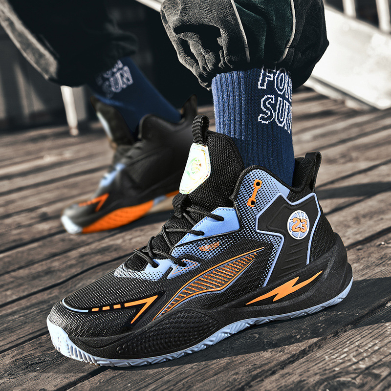 Indoor outdoor basketball men women, practical boots couples, junior high middle school students, and children, sports shoes for adults