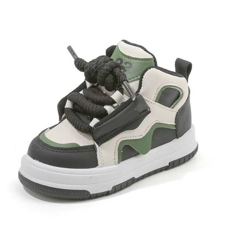 Athletic Outdoor Breathable Children Board Shoes Fashion Boys Sports Shoes Casual Board Shoes High Top Girls Running Shoes Sneakers for Spring A H2410