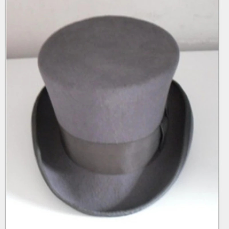 WZCX wool bow solid color performance magic hat unisex personality flat top jazz hat 241018