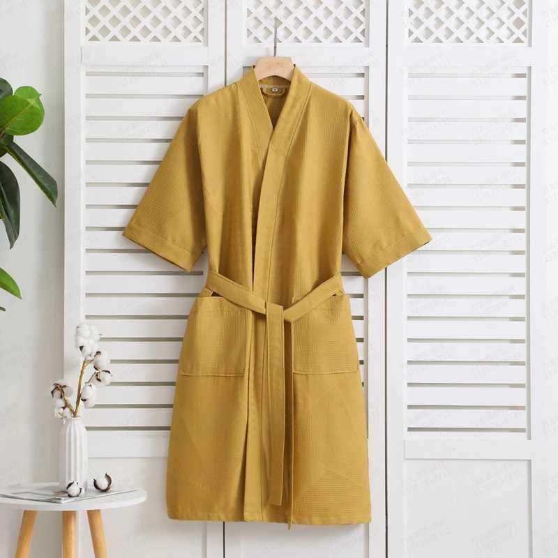 Mens Lightweight Long Kimono Bathrobe Cotton Robes Absorption After Shower Sleepwear Plus Size SummerXJ241018