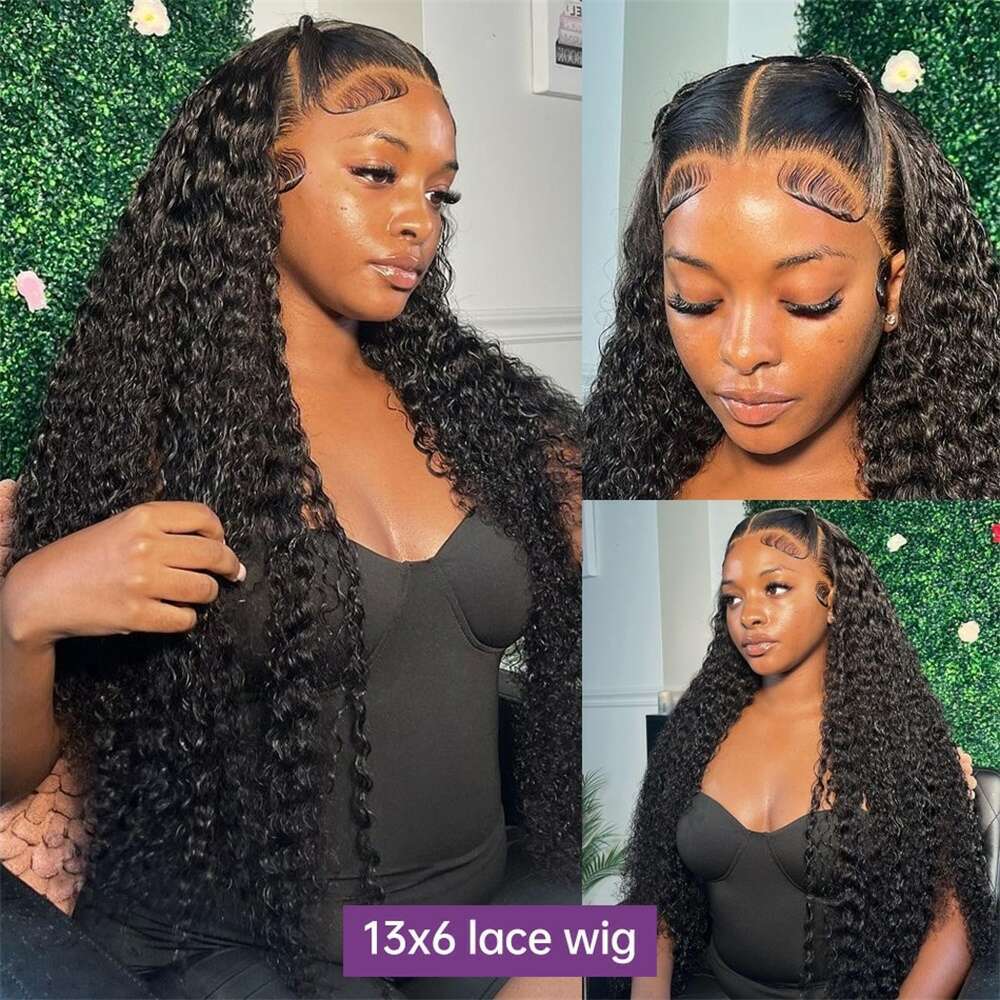 Wave Transparent Water Lace Front Wig Human Hair Deep x Frontal Wigs For Women X Wet And Wavy Closure al s