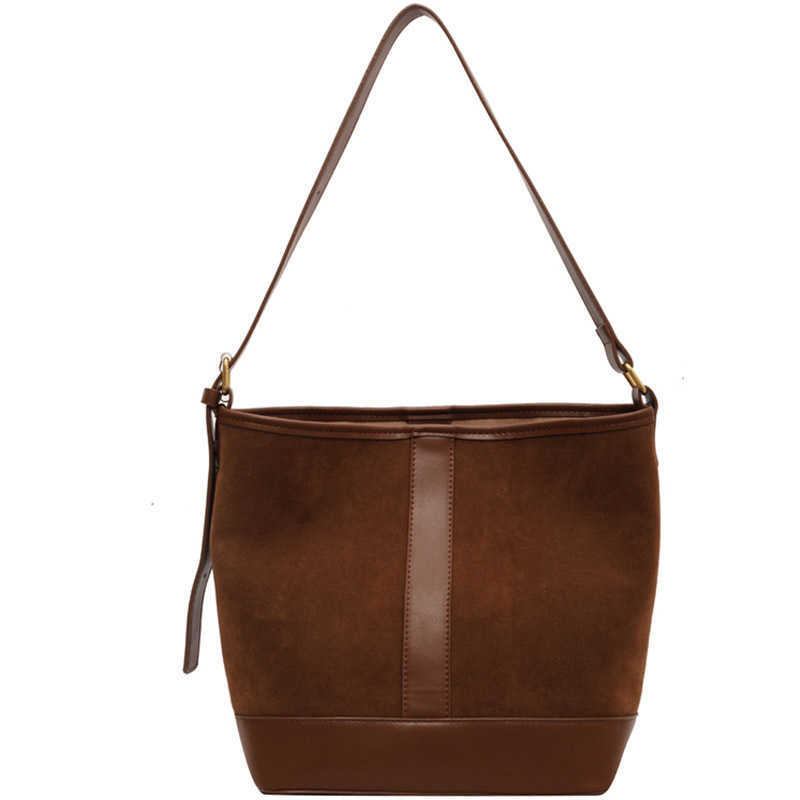 CMM Suede Suede Large Capacity Bag For Women New Autumn And Winter Fashion Crossbody Bag Soft Surface Single Shoulder Bucket Bag