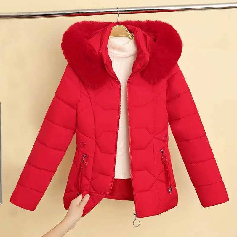 2024 Winter Women Hooded Jacket Coats Long Parkas Female Down Cotton Overcoat Thick Warm Padded Windproof Casual Windbreaker 3XLX241019