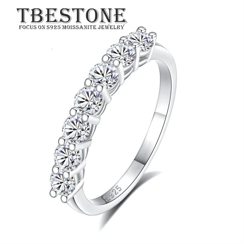 Tone 18k Gold and Silver Plated 925 Womens Ring 0.7ct 3.0mm D Color VVS1 Certified Brand Jewelry High Quality 241018