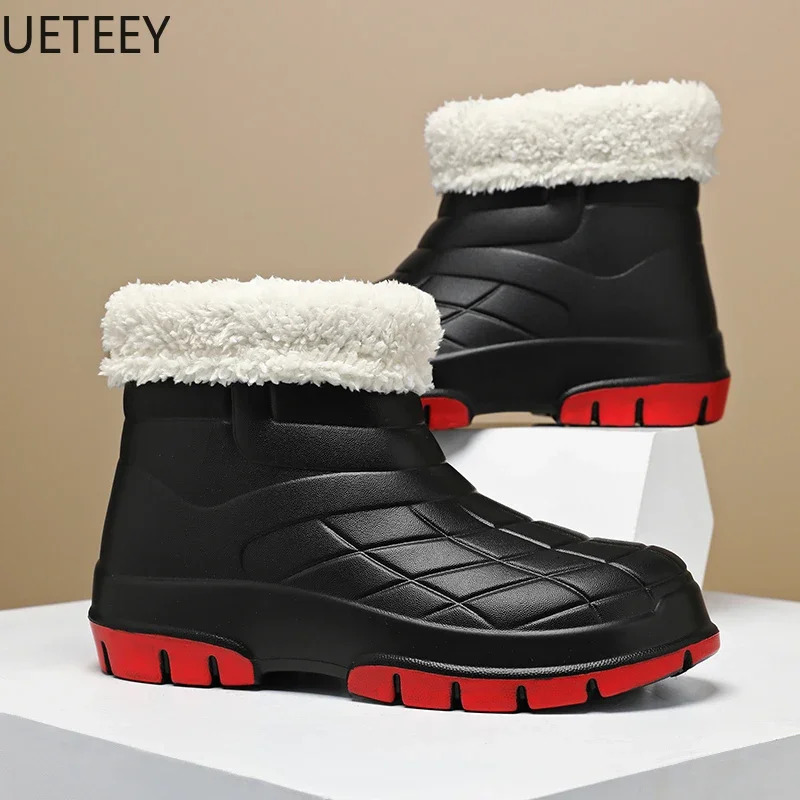 Mens Boots Warm Men Mountain The Rain Boot Couples Shoes Man Shoe Fashionably Simple Relaxed Style Winter UETEE 241010