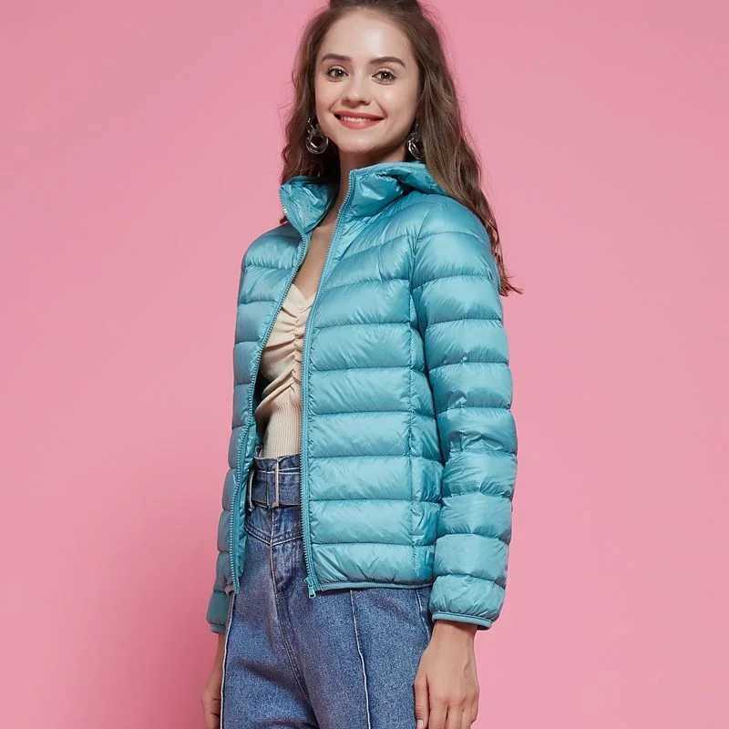 26 Colors Purple Women Jackets 2023 New Spring Winter White Duck Down Warm Ultra Lightweight Packable Puffer Coats Female ParkasX241019