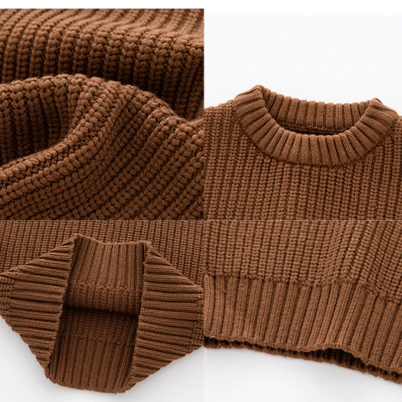 Children Baby Loose Sweater Knitted Autum Winter Boy Girl Clothes Round Neck Kid Toddler Pullover Outerwear 241018