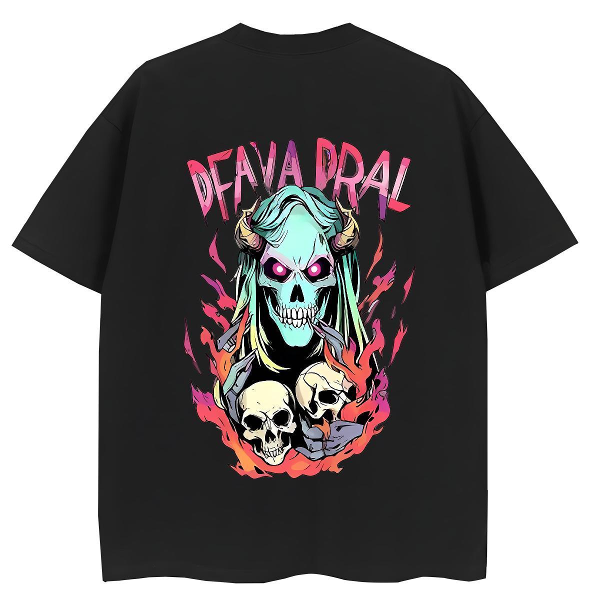 TOP Quality Women T Shirts 230g Pure Cotton Round Neck Short Sleeve Beach skull Couples T Shirts Designer Nice White Plus Size Wear