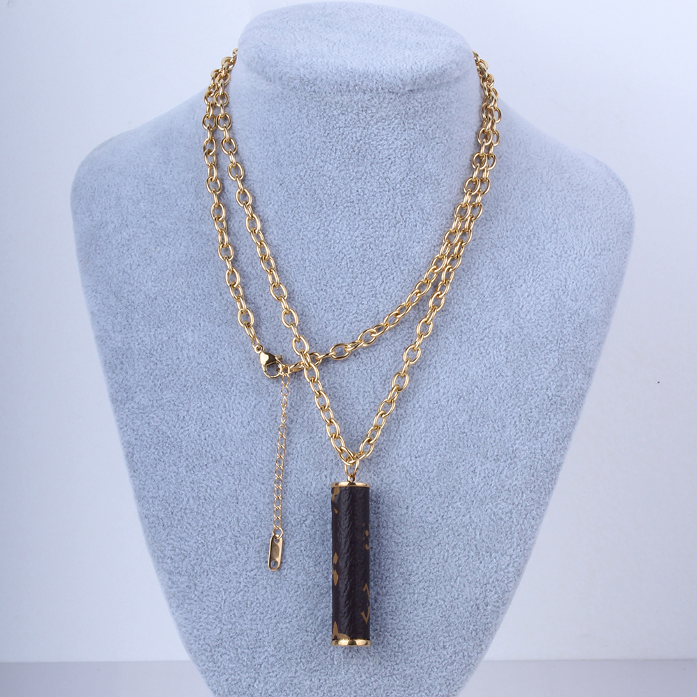 Fashion Stainless Steel Necklace Classical Jewerly Women Necklace Choker Chain Letter Necklaces Sweater Chain Accessories Party Gifts