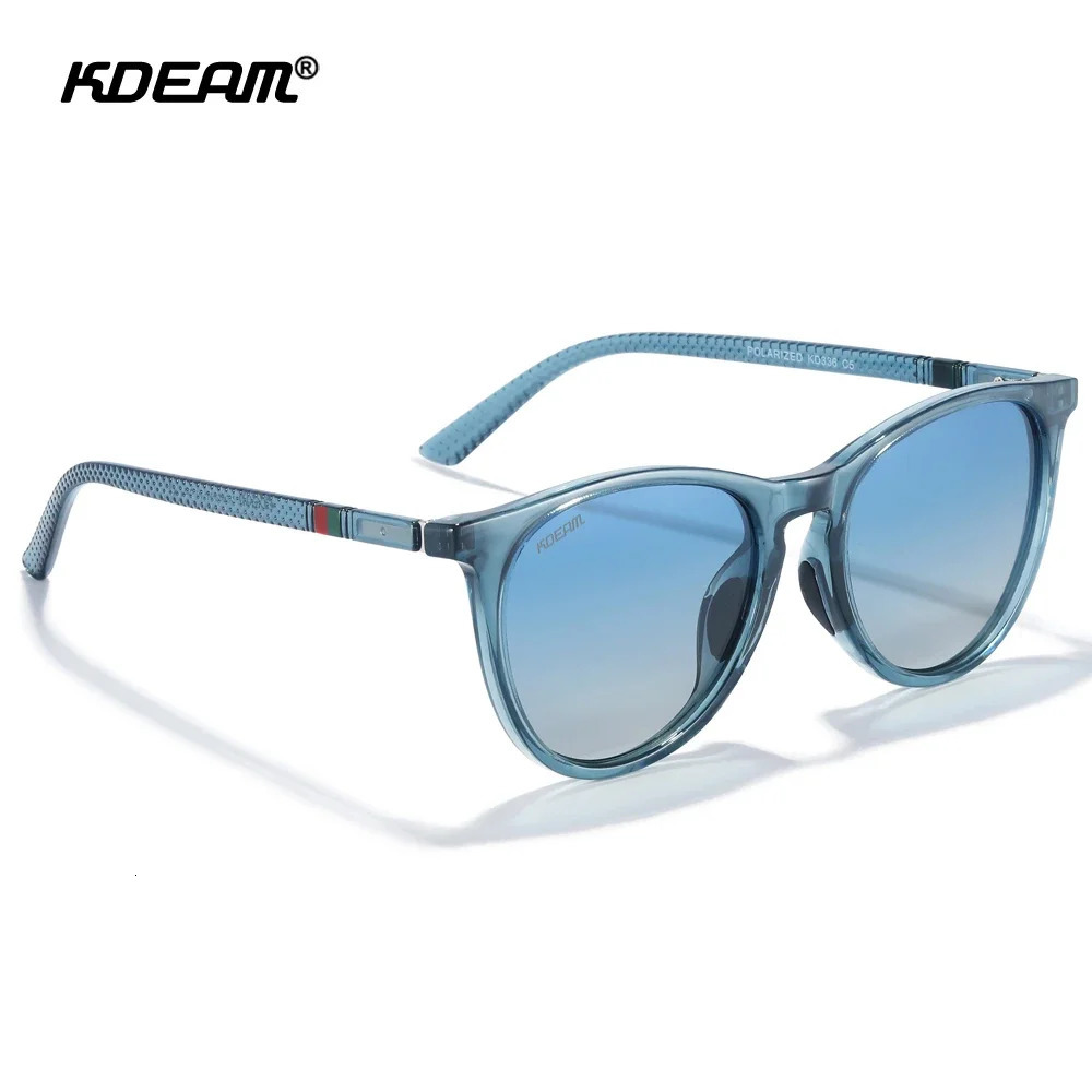 KDEAM Round Frame Polarizing Sunglasses Mens Fishing Glasses Womens Street Po Gradient Trend Glasses KD336 241007