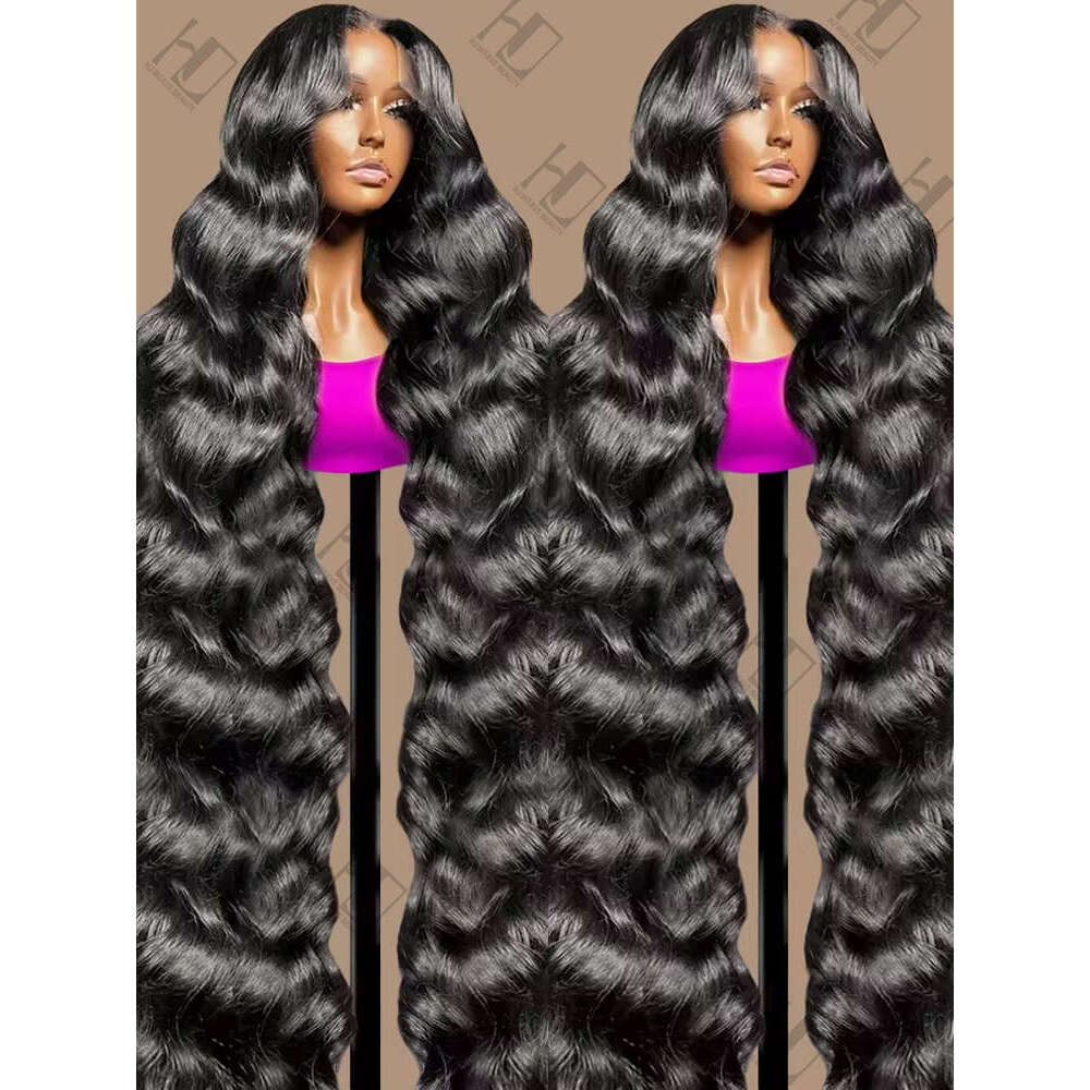 40 46Inch High 300 Density 13x6 Body Wave Frontal Brazilian Wavy 13x4 Hd Lace Front Human Hair Wig For Women