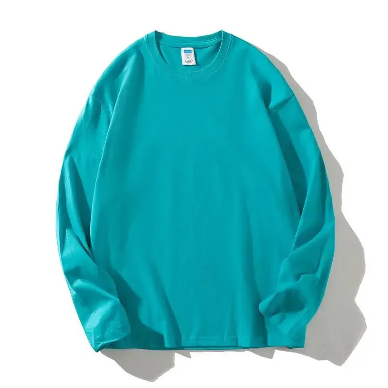 100% pure cotton custom mens long sleeved T-shirt making pictures or texture printing gifts for friends 241019