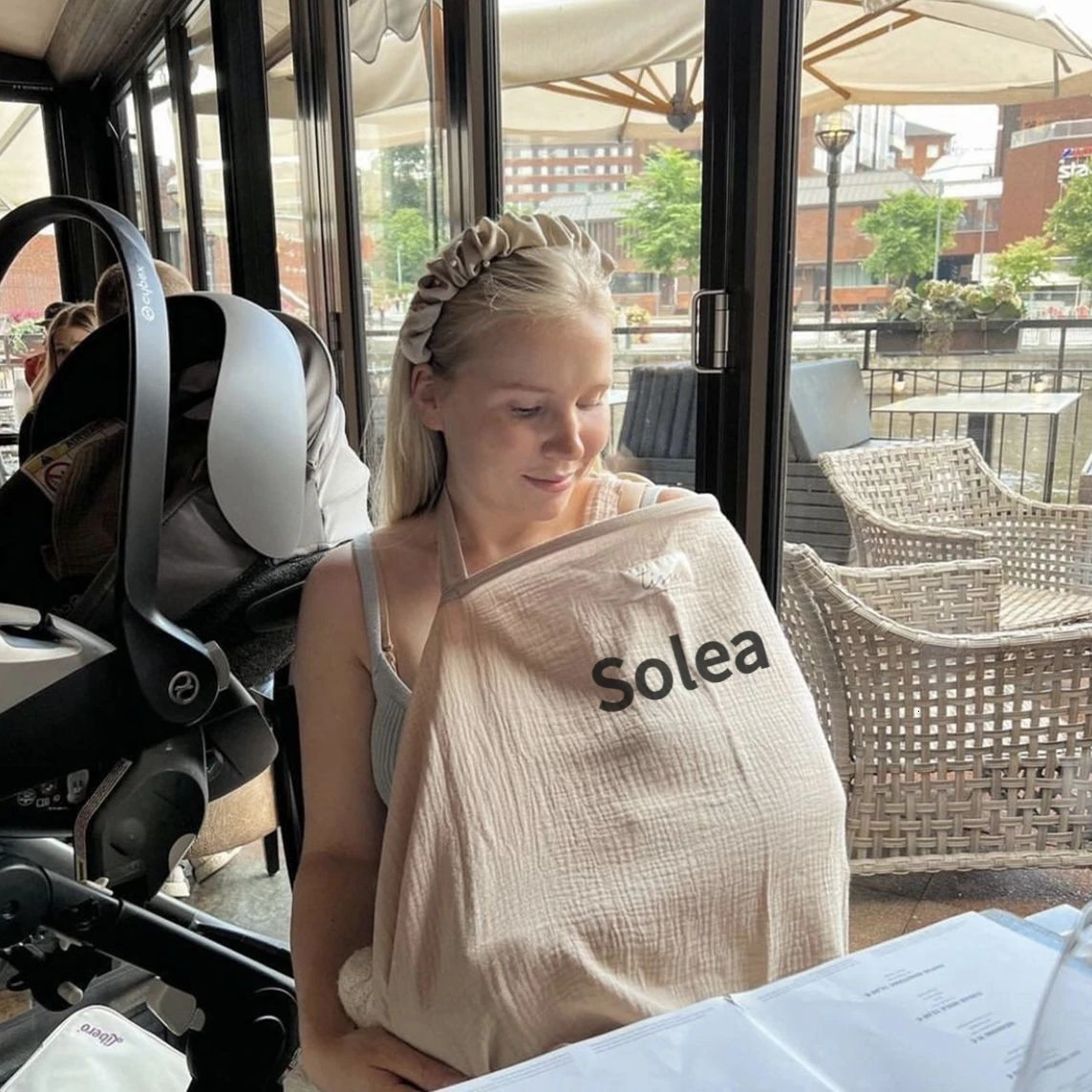 Personalized Name Embroided Baby Nursing Cover Maternity Breastfeeding Cover Cotton Muslin Custom Privacy Apron Stroller Blanket 241008