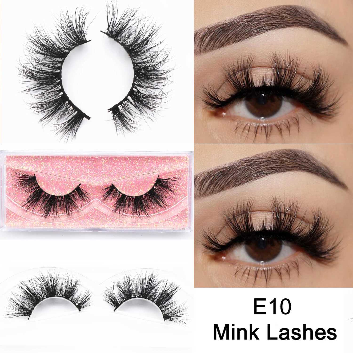 Fake Mink Eyelashes 3D Mink Hair False Eyelashes Natural Winged Eyelashes Fluffy Makeup Eyelashes Extension Flare Mink EyelashesXJ241019