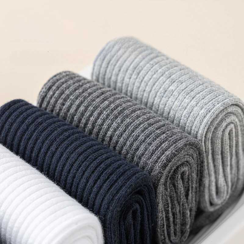 1 Pair Mens Socks Casual Business Stripe Socks Deodorant Breathable Black Man Travel Winter SocksXJ241019
