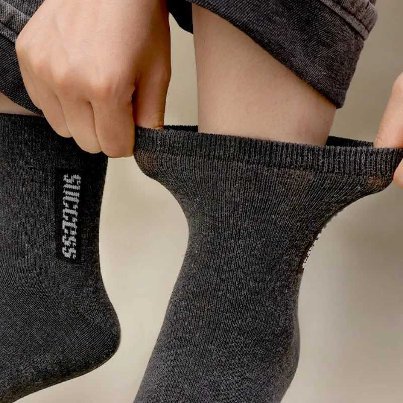 Anti Odor Warm Cotton Sock Men Winter Multicolor Elastic Mid Length Socks Man Outdoor Sports Anti Friction Thick Thermal HosieryXJ241019