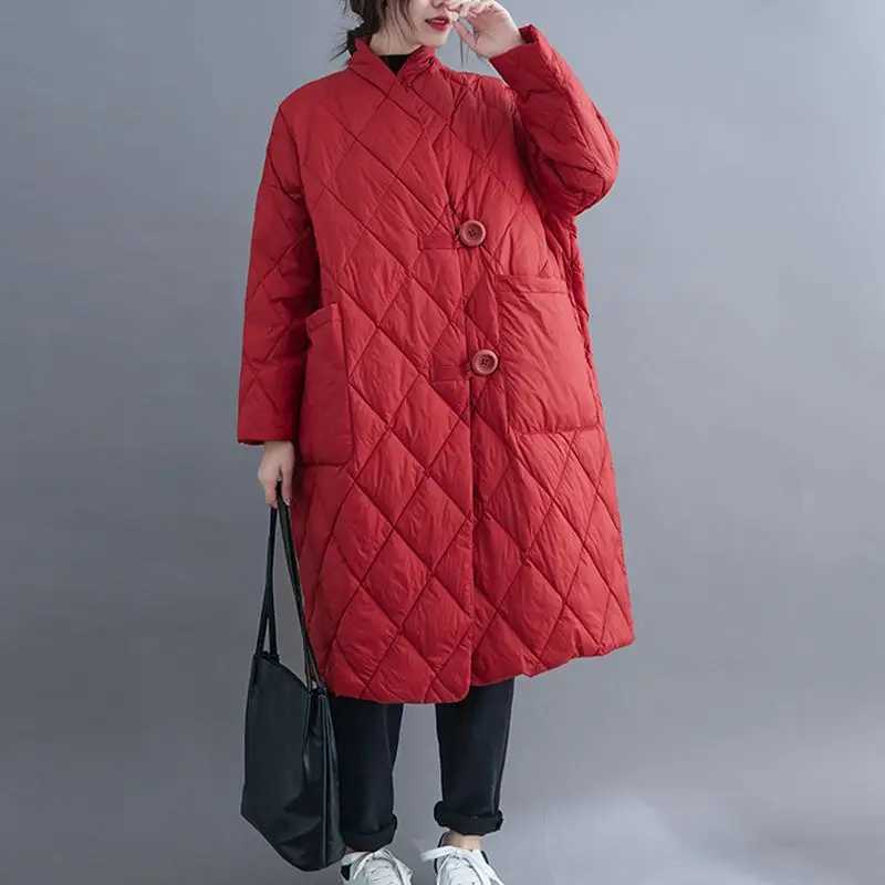 Plus Size 8XL 120kg Winter Women Long Jacket Warm Lady Lightweight Coat Oversized Puffer Parkas Wadded Down JacketsX241019