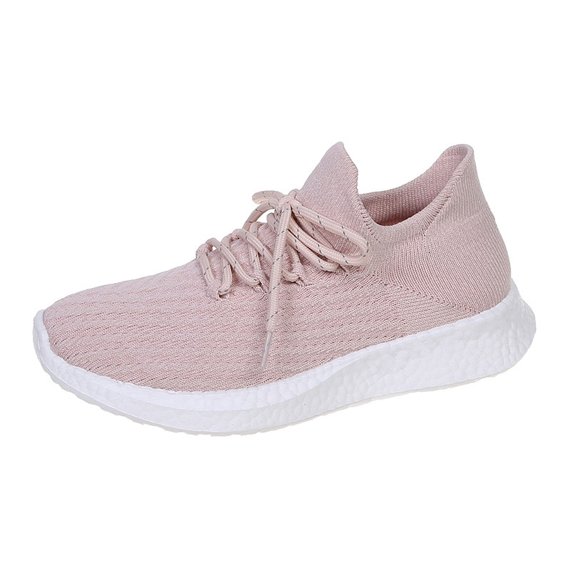 Thick soled 2024 Spring and Autumn new large solid color round toe shallow mouth lace up casual women's sports single shoe