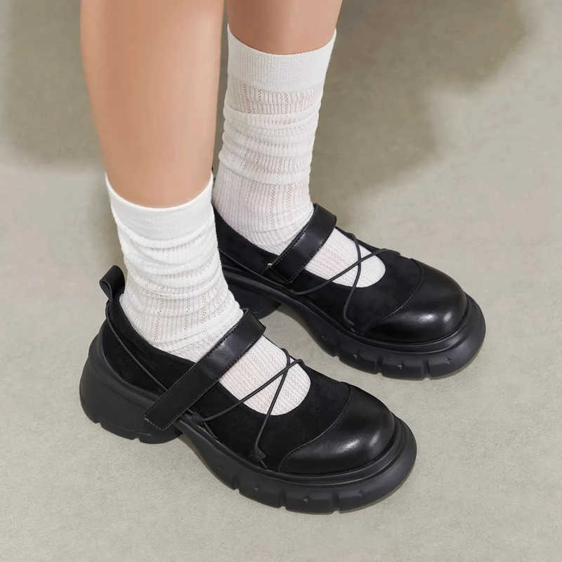 Autumn Chunky Women Sports Shoes Fashion Shallow Butterfly-knot Platform Sneakers Ladies Casual Flats Outdoor Mary Jane ShoeC241019