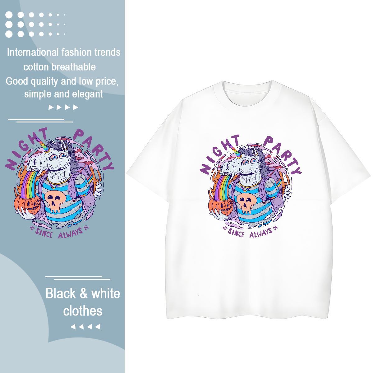 Classic Womens T Shirts 100% Cotton 230g Comfortable Street Casual skull Lady T shirt Free Shipping Skull Top Tees