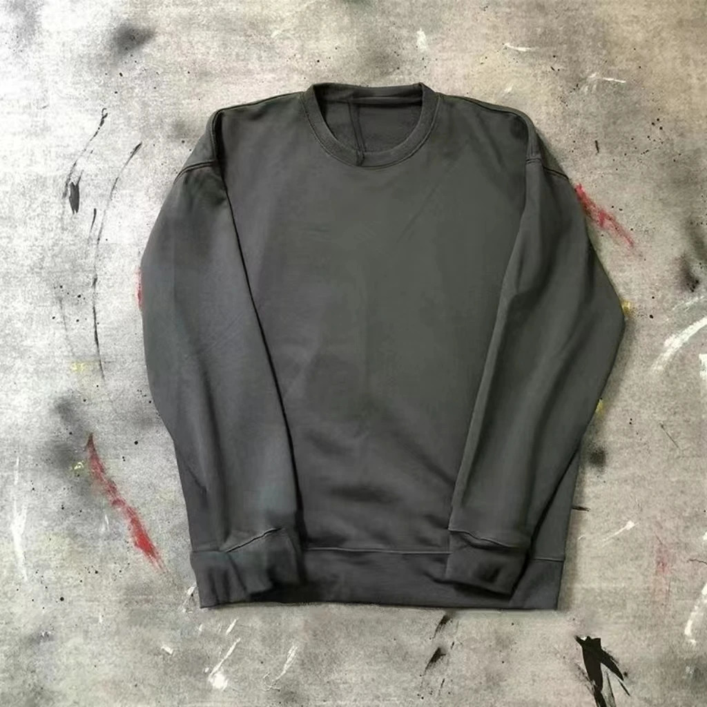 Fall Mens Solid Color Long Sleeve Sweater Hoodie Cotton Loose Comfortable Stone and Womens Sweaters 241010
