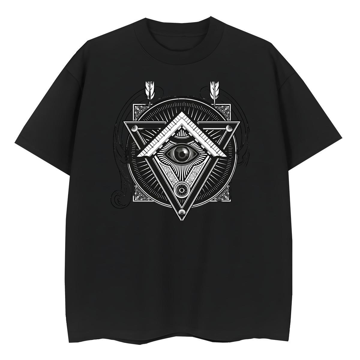 Fashion T shirt 230g Pure Cotton Crew Neck Casual Beach eye of the devil Lady T shirt Comfortable Anime Oversized Clothes Shirt