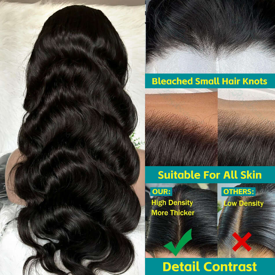 Rosabeauty 38 Inches Water Human Hair Wigs 13x6 Lace Frontal Wig 13x4 Body Wave 5x5 HD Closure 250 high Density