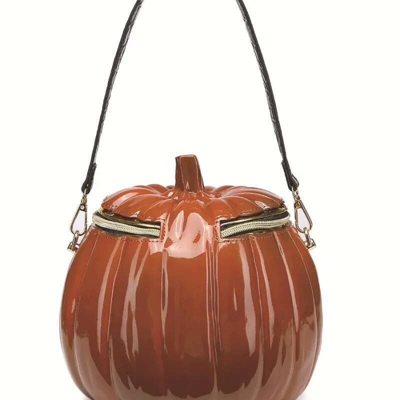 Niche Design Simulation Pumpkin Personalized Fashion Acrylic Slant Body Women's Bag High Quality 3D