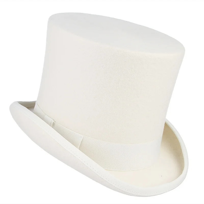 100% wool British European gentleman high hat stage performance hat magic retro fashion personality presidential hat Fedora 241018