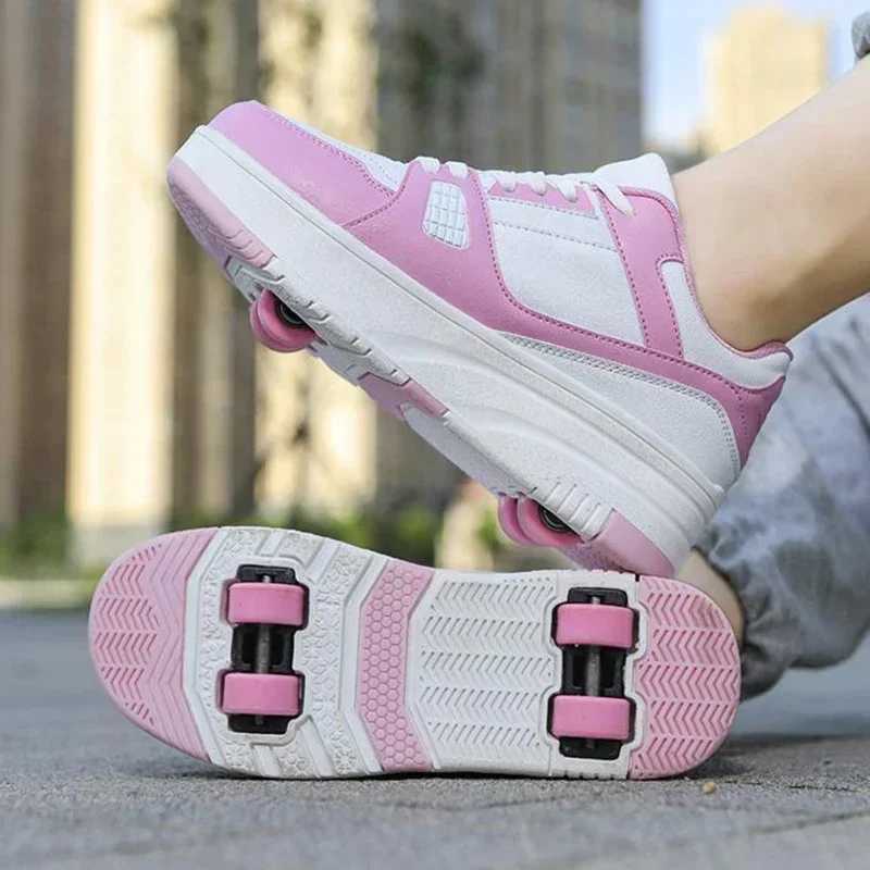Athletic Outdoor Fashion Roller Skate Shoes Kids Children Casual Sports Toy Gift Games Boys 4 Whls Sneakers Girls Boots Ultra Light Rollerskate H24101