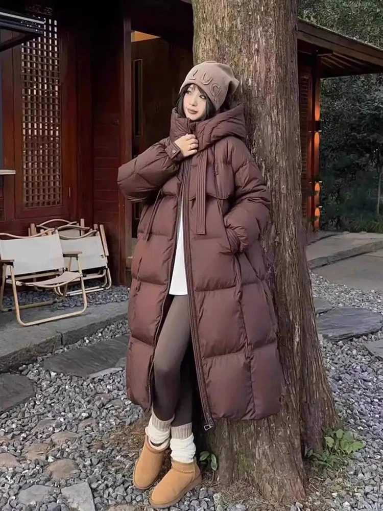 Winter Coat for Women Parkas Outerwears Womens Down Cotton Coats Oversized Loose Hooded Thick Warm Long Puffer JacketX241019