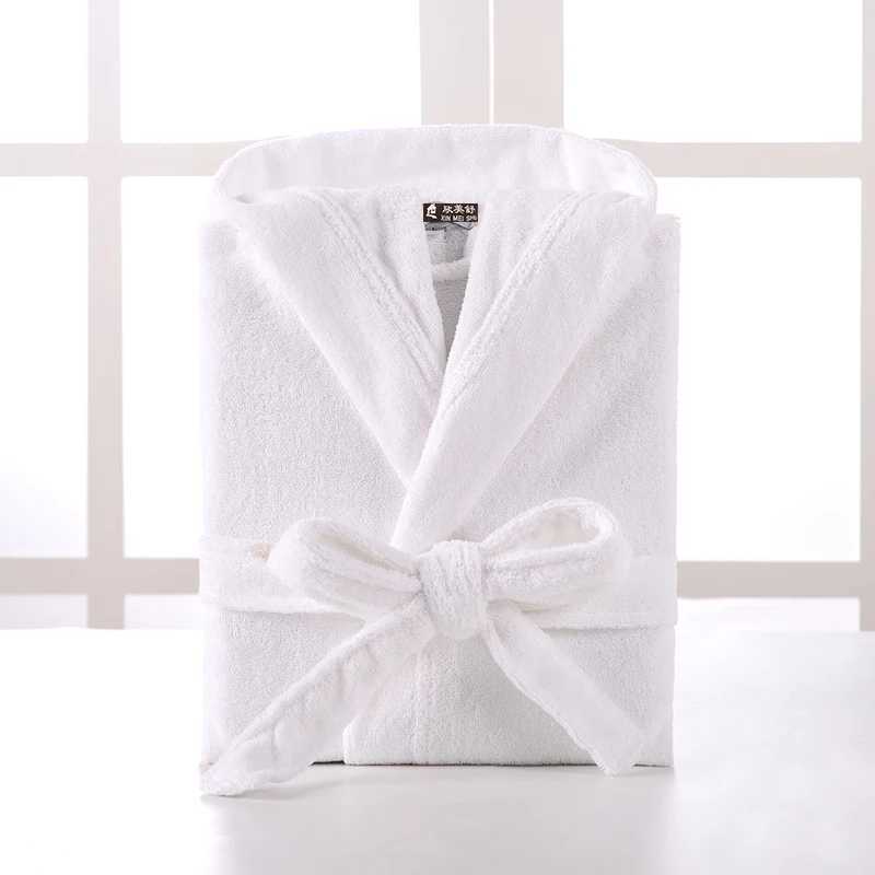 Hooded Bathrobe Men 100% Cotton Long Terry Towel Big and Tall Towel Bathrobe Male Terry Cloth Bath Robe Sleeping Dressing GownXJ241018