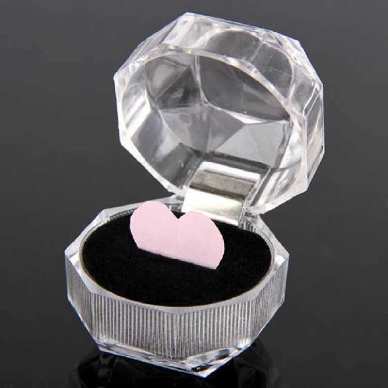 Crystal Transparent Ring Earring Display Box Fashion Wedding Ring Box Pearl Box Packaging Jewelry Organizer Gift Box W241019