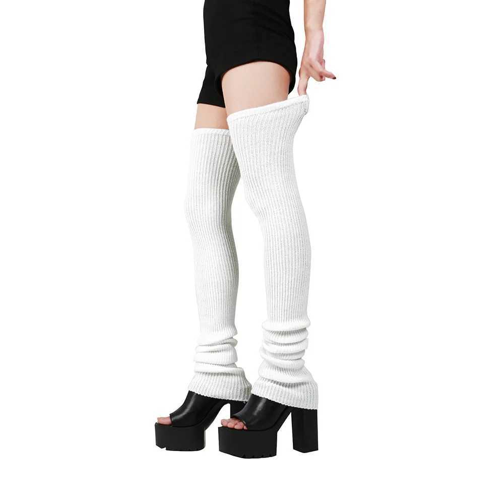 Socks Hosiery Anime Gothic Lolita Tights Kn Socks Cosplay Comes Accessories Knitted Leg Warmer Loose Socks Pile Women Maid Slve 90CM Y2408330XD04