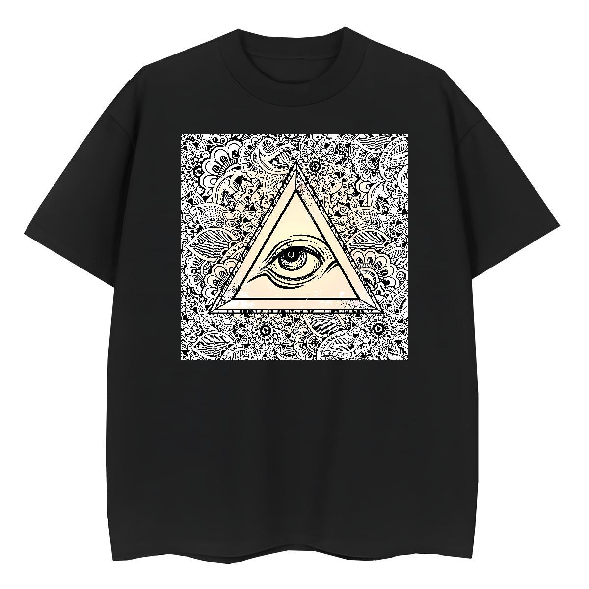 2024 Womens T Shirts 230g 100% Cotton Comfortable Casual Daily Wear eye of the devil Women Tshirts Soft DIY Anime Printed Clothes Shirt