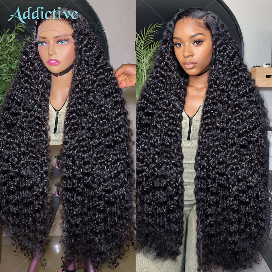 30 36 Inch Loose Deep Wave 13x4 13x6 HD Lace Frontal Human Hair Brazilian Pre Plucked Curly 5x5 Closure Wig For Women