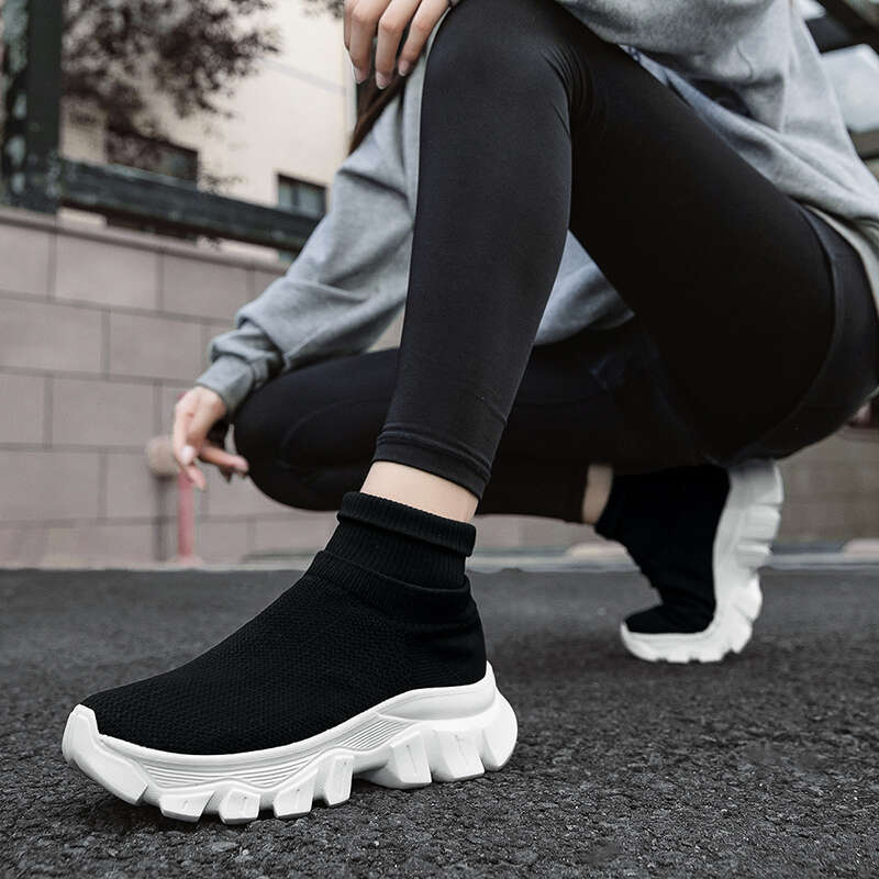 Ultralight Running 45 Size Mens Trainers Fashion Breathable Sock Sneakers Woman High top Sport Sneaker Platform Shoes