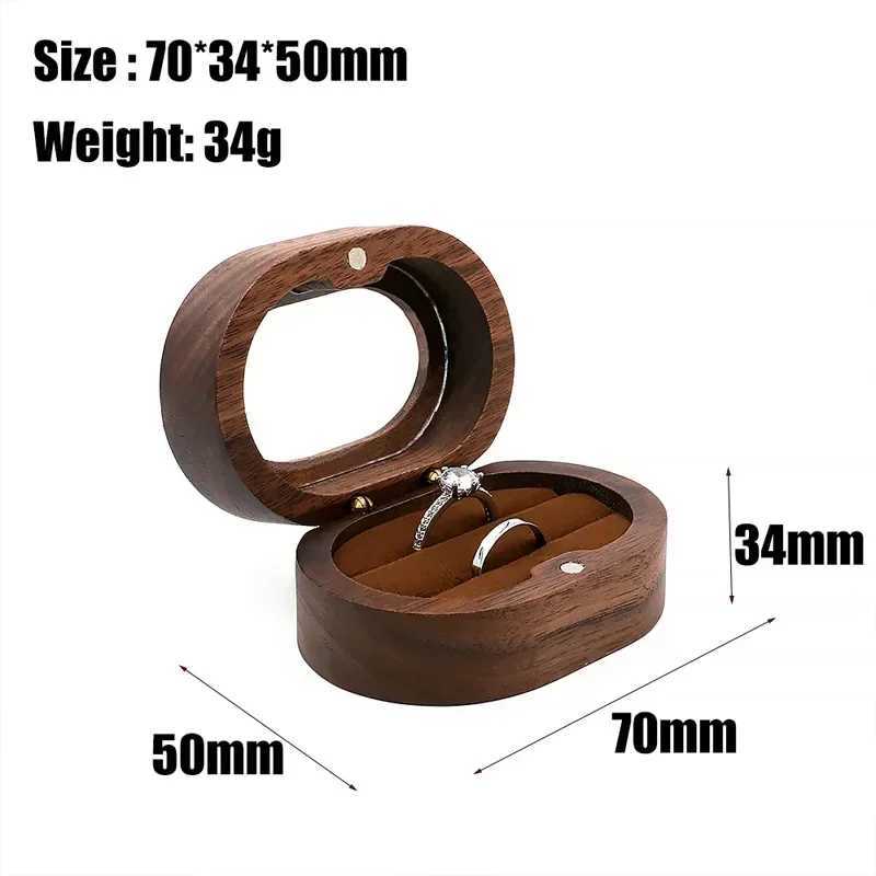 1 free customized wooden wedding ring box transparent personalized carving engagement proposal stand bride gift W241019
