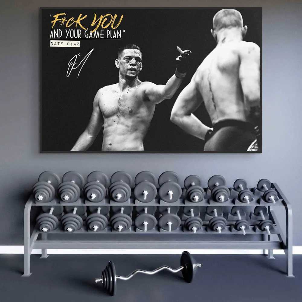 Boxing Conor McGregor Professional Boxers Nate Diaz Gloss Poster Canvas Print Painting Wall Decor Art Gym Room DecorationXJ241016