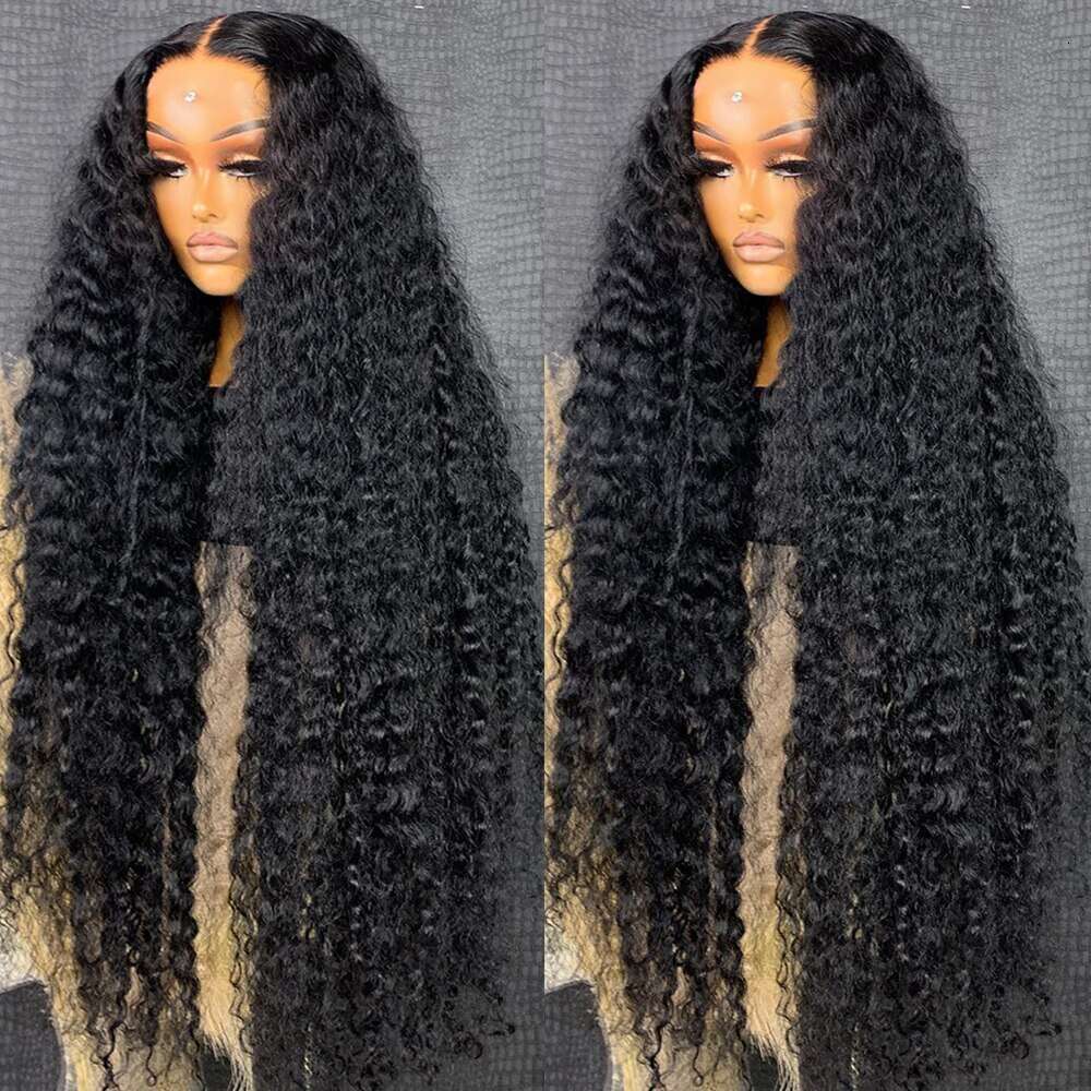 300 Density 13x6 Hd Deep Frontal 30 34inch Glueless Wigs 100% Human Hair Water Wave Curly Lace Front Wig For Women