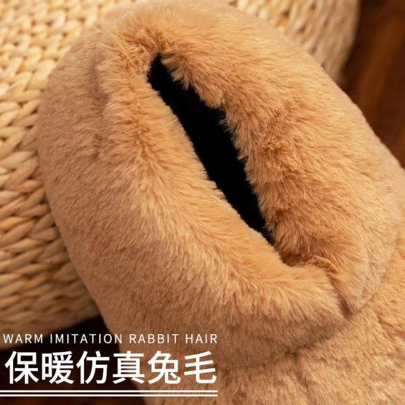 Womens and Girls Winter Slippers er Christmas Animal Slippers Bear Claw Thick Fur House Shoes 241018