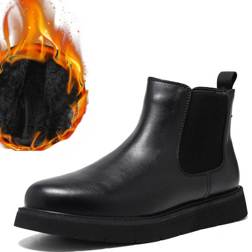 Martin Boot English Style Chelsea Short Boots Mens Loose Ankle Boots High Top Versatile Chimney Boots Motorcycle Work Shoes Fashion Boots 240927